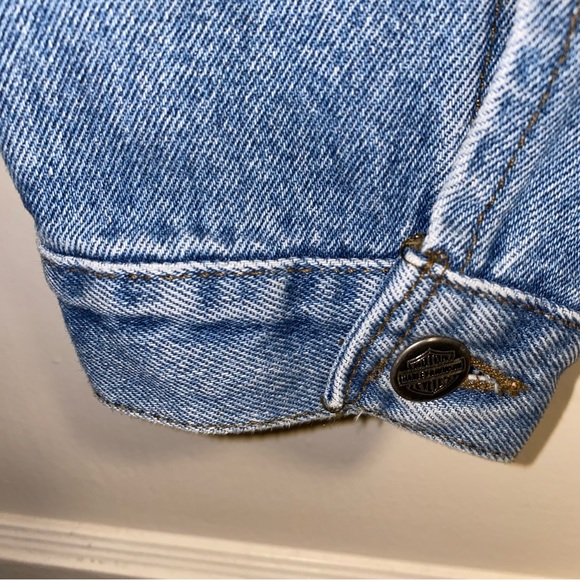 Vintage Harley-Davidson 95th Anniversary 3XL 1998 Denim Jacket Embroidered Logo - Picture 9 of 15